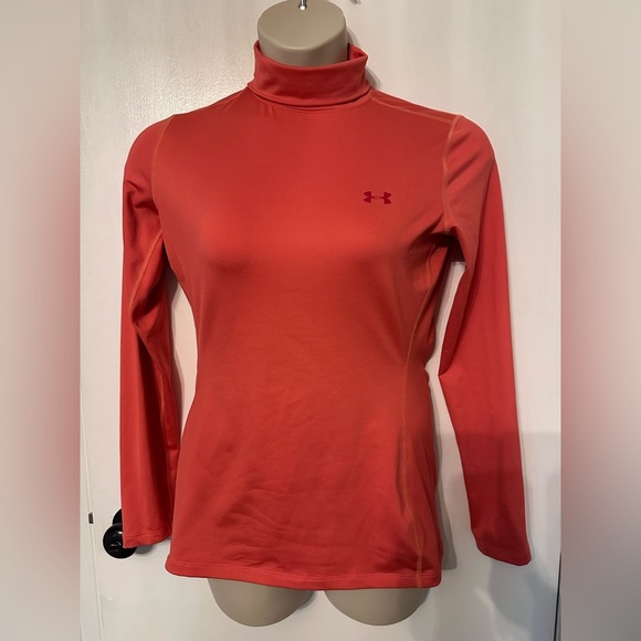 Women’s Under Armour Deep Pink Long Sleeve Turtleneck Base-layer size L #1778 - Picture 1 of 7